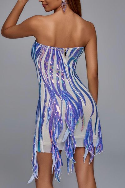 Load image into Gallery viewer, Bold and Beautiful: Zip-Up Sequin Mini Dress
