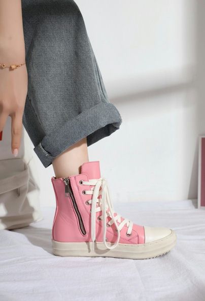 Sassy Pink PU Zip-Up Lace-Up Flats: The Perfect Fun Shoes