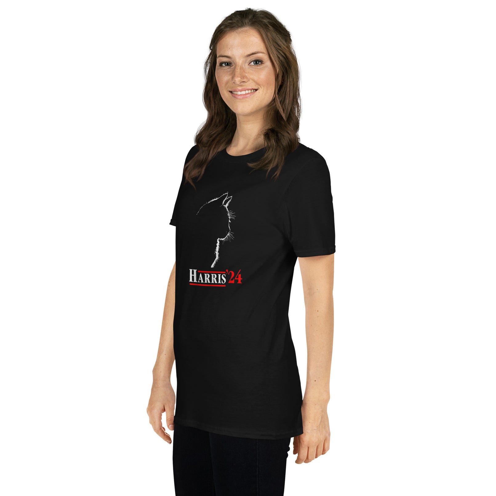 Kamala Harris Cat Short-Sleeve Unisex T-Shirt