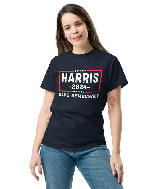 Load image into Gallery viewer, Kamala Harris - Save Democracy Unisex classic tee
