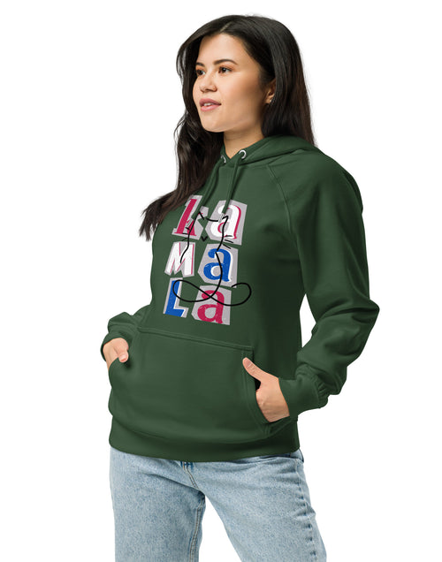 Load image into Gallery viewer, Kamala Blocks Unisex eco raglan hoodie
