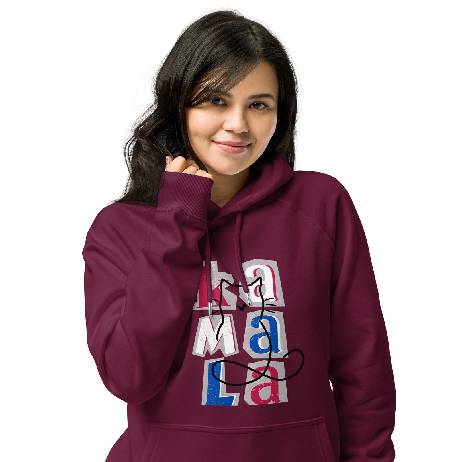 Kamala Blocks Unisex eco raglan hoodie