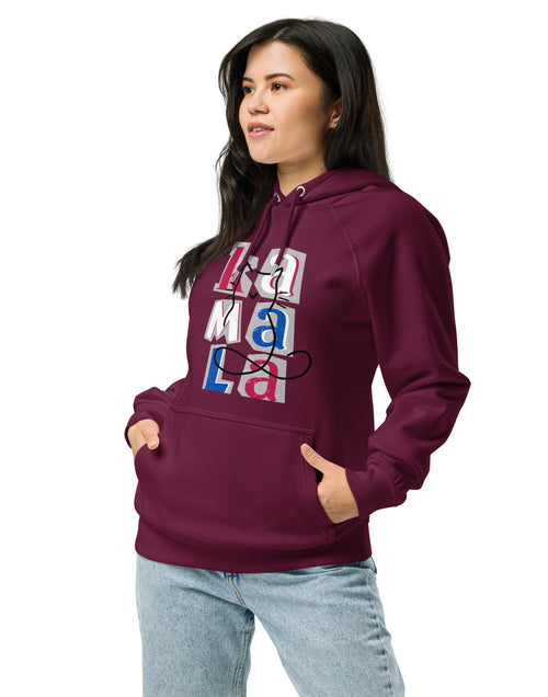 Load image into Gallery viewer, Kamala Blocks Unisex eco raglan hoodie
