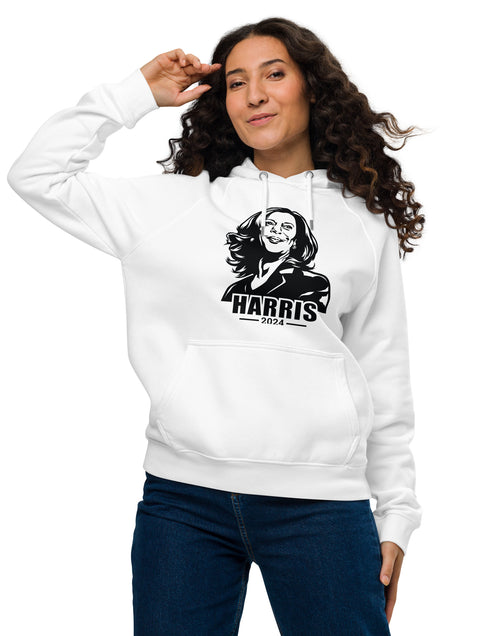 Load image into Gallery viewer, Kamala Harrir Image Unisex eco raglan hoodie
