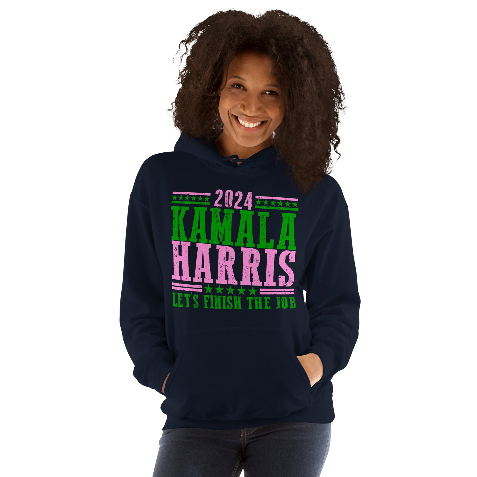 2024 Kamala Harris - Let's Finish the Job - Unisex Hoodie