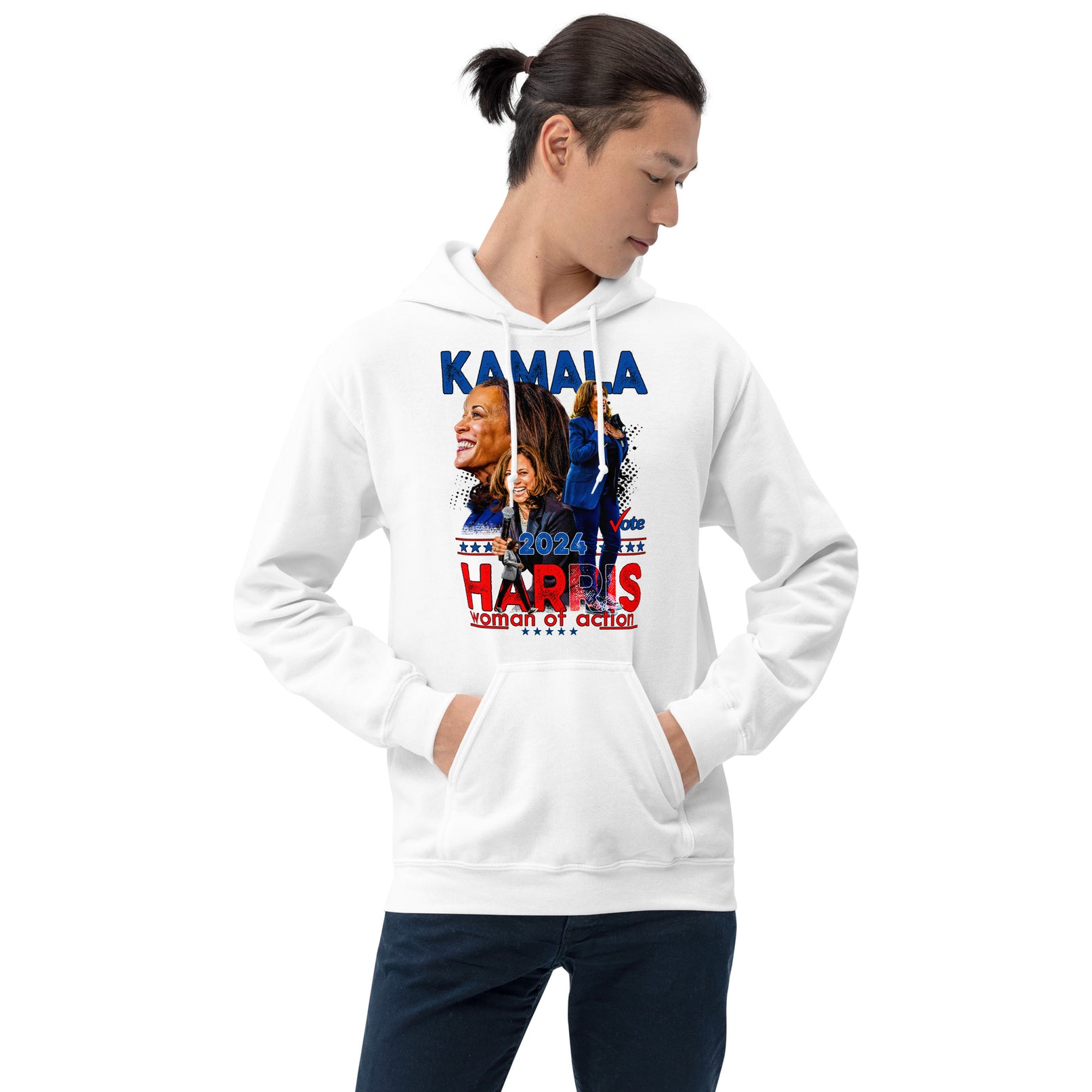 Kamala Harris - A Woman of Action Unisex Hoodie