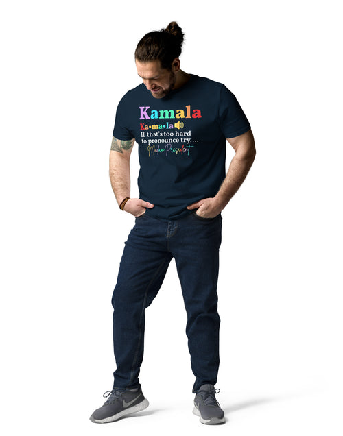 Load image into Gallery viewer, If Kamala is to Hard to Pronounce Try - Madam President Unisex organic cotton t-shirt
