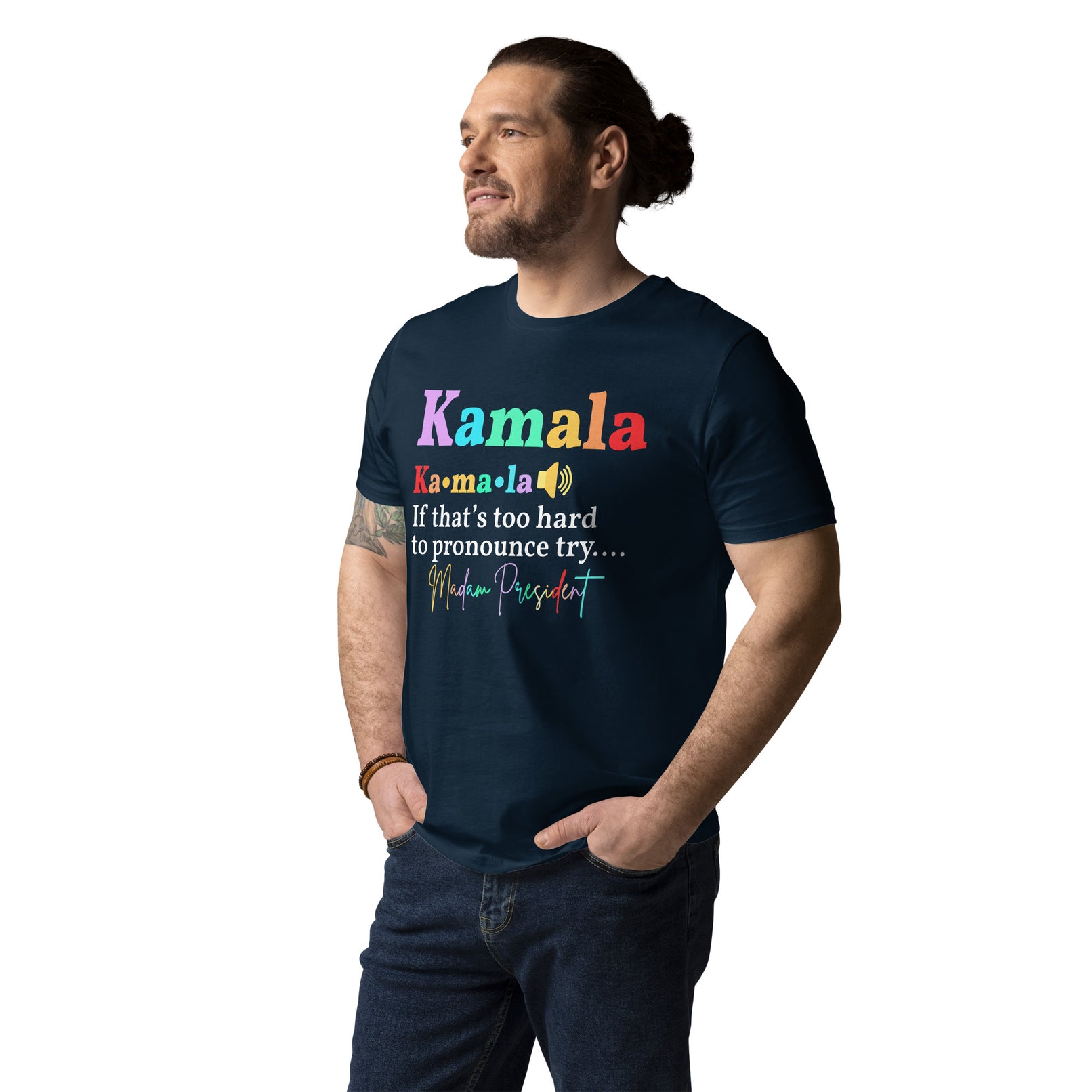 If Kamala is to Hard to Pronounce Try - Madam President Unisex organic cotton t-shirt