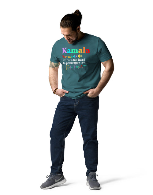 Load image into Gallery viewer, If Kamala is to Hard to Pronounce Try - Madam President Unisex organic cotton t-shirt
