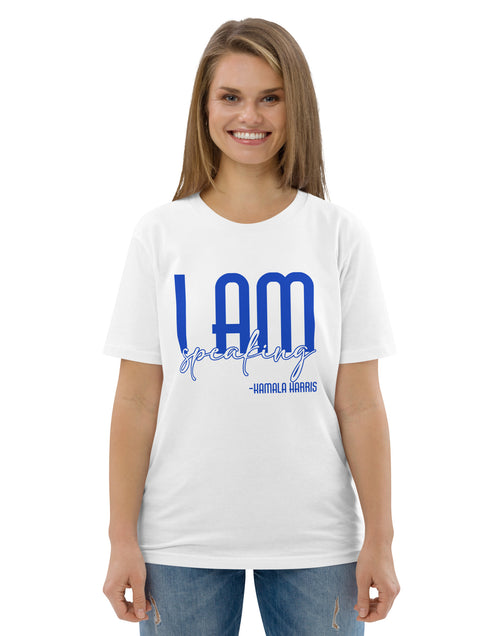 Load image into Gallery viewer, I Am Speaking - Kamala Harris Unisex organic cotton t-shirt
