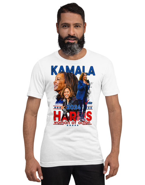 Load image into Gallery viewer, Kamala Harris 2024 - Woman of Action Unisex t-shirt
