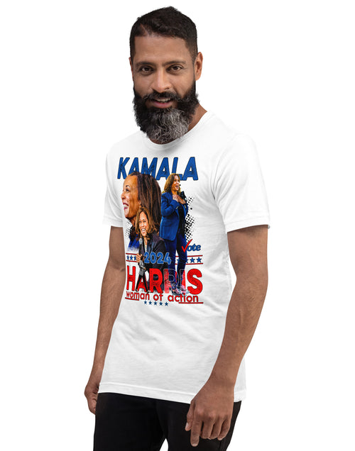 Load image into Gallery viewer, Kamala Harris 2024 - Woman of Action Unisex t-shirt
