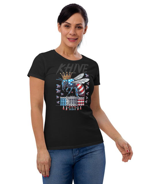 Load image into Gallery viewer, KHive Madam President Kamala Harris Women&#39;s short sleeve t-shirt
