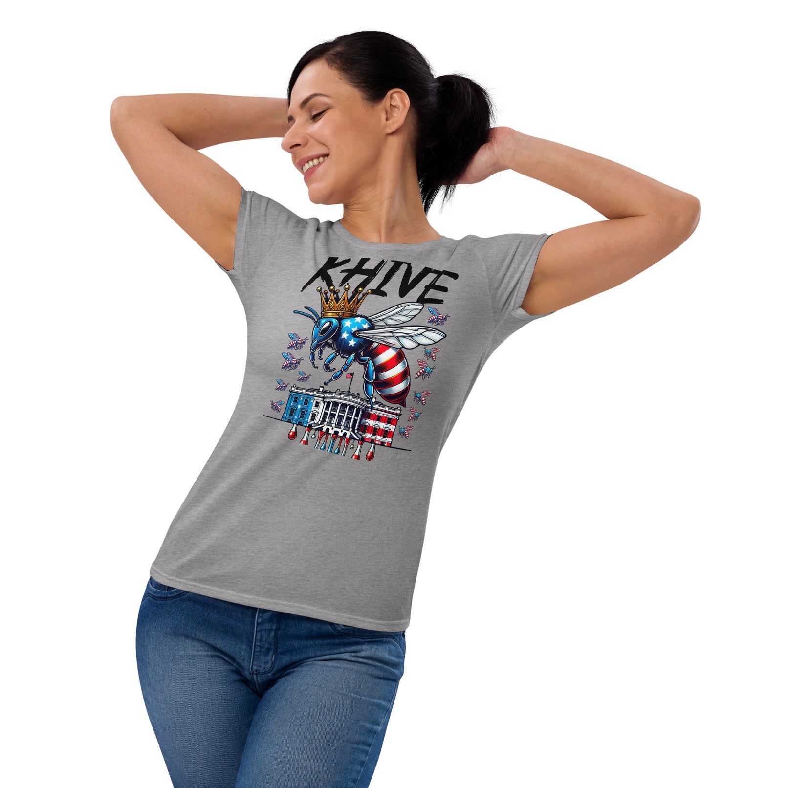 KHive Madam President Kamala Harris Women's short sleeve t-shirt