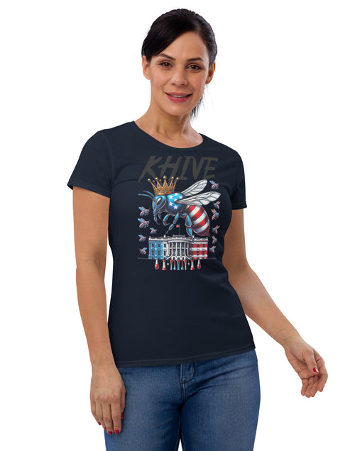 Load image into Gallery viewer, KHive Madam President Kamala Harris Women&#39;s short sleeve t-shirt
