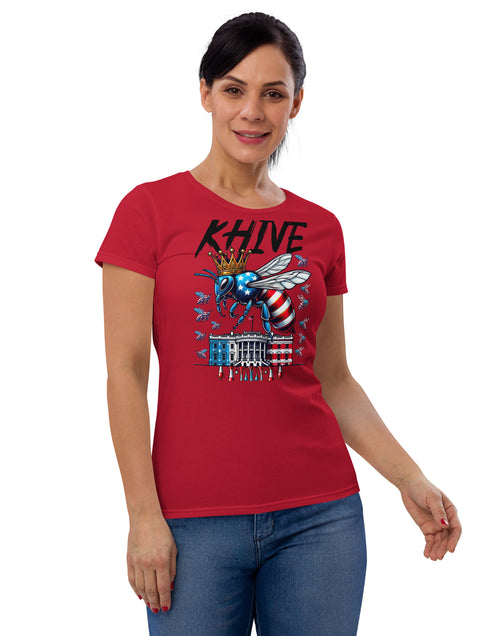 Load image into Gallery viewer, KHive Madam President Kamala Harris Women&#39;s short sleeve t-shirt
