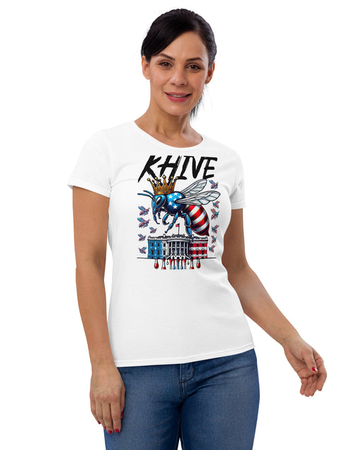 Load image into Gallery viewer, KHive Madam President Kamala Harris Women&#39;s short sleeve t-shirt
