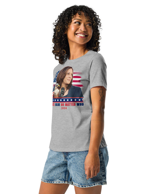 Load image into Gallery viewer, Vote Blue No Matter Who  Relaxed T-Shirt
