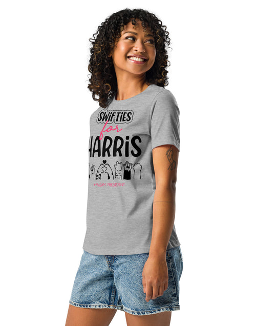 Load image into Gallery viewer, Swifties for Kamala Harris for President Women&#39;s Relaxed T-Shirt
