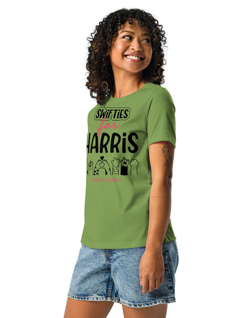 Load image into Gallery viewer, Swifties for Kamala Harris for President Women&#39;s Relaxed T-Shirt
