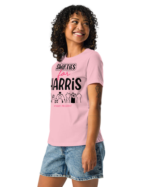 Load image into Gallery viewer, Swifties for Kamala Harris for President Women&#39;s Relaxed T-Shirt
