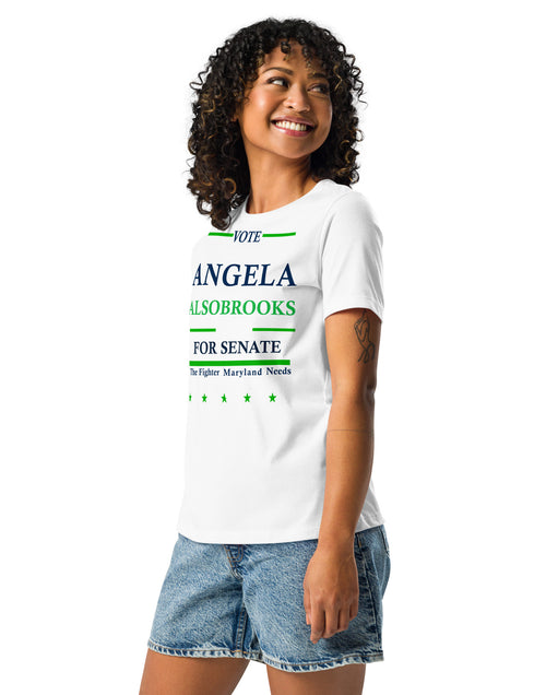 Load image into Gallery viewer, Vote Angela Alsobrook for Senate Women&#39;s Relaxed T-Shirt
