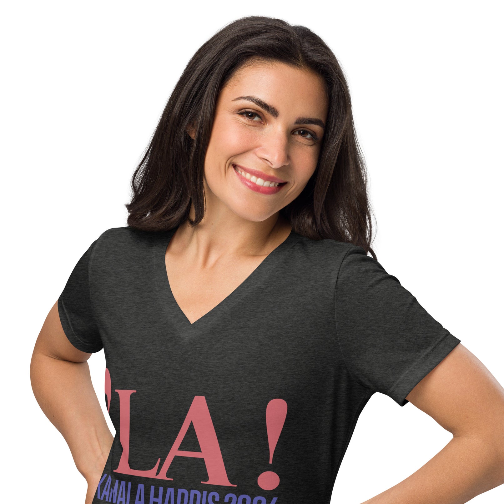 LA! Kamala Harris 2024 Women’s relaxed v-neck t-shirt