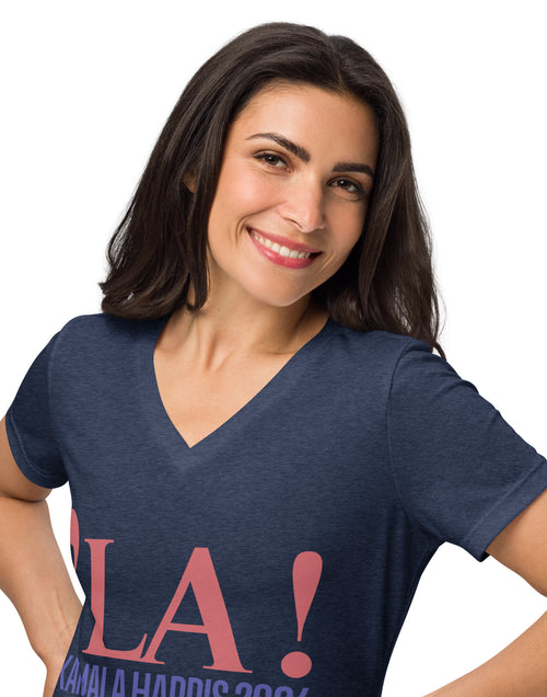 Load image into Gallery viewer, LA! Kamala Harris 2024 Women’s relaxed v-neck t-shirt
