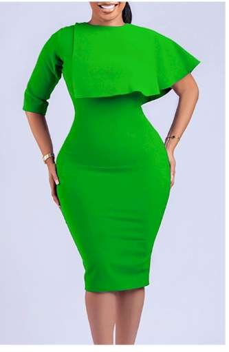 Stunning Stretchy Zip-Up Midi Dress