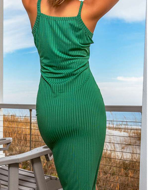 Load image into Gallery viewer, Chic Ribbed Sleeveless Bodycon Midi Dress
