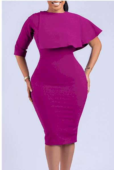 Stunning Stretchy Zip-Up Midi Dress