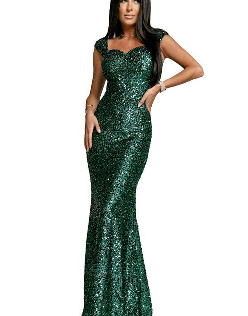 Load image into Gallery viewer, Radiant Sweetheart Neckline Sequin Prom Dress
