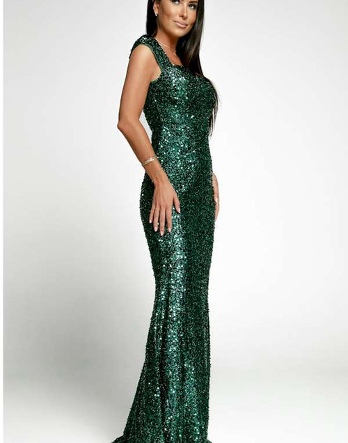 Load image into Gallery viewer, Radiant Sweetheart Neckline Sequin Prom Dress
