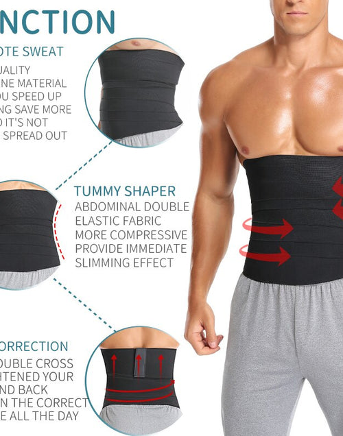 Load image into Gallery viewer, Male Abdomen Reducer Snatch Me Up Bandage Wrap Slimming Belt
