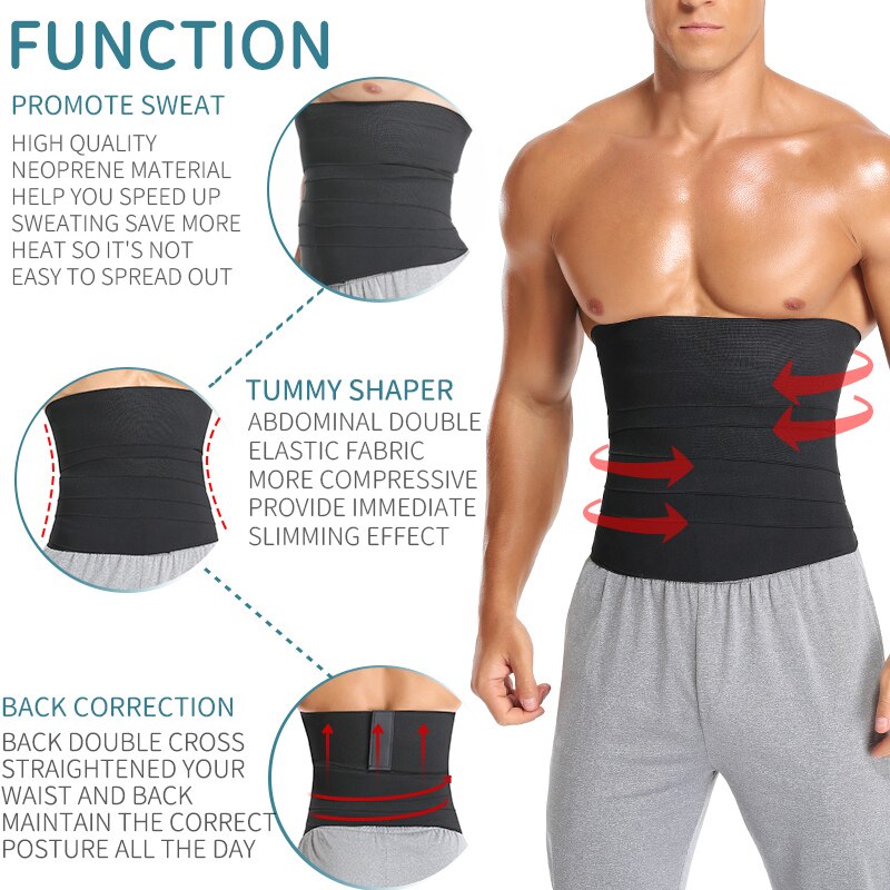 Male Abdomen Reducer Snatch Me Up Bandage Wrap Slimming Belt