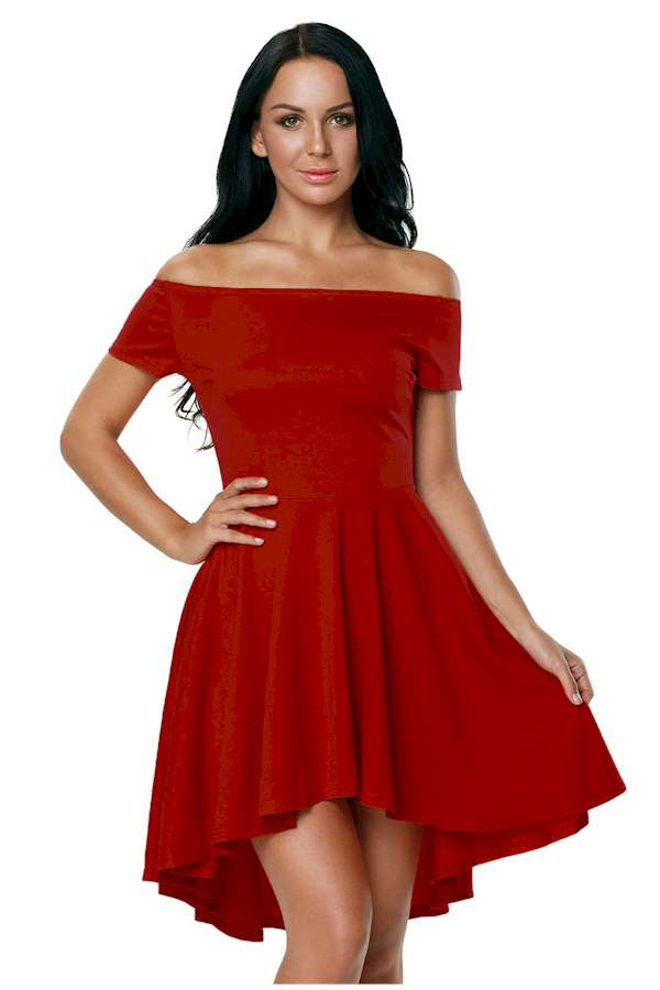 Hot Red All The Rage Skater Dress