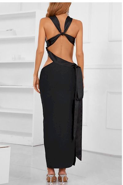 Isn't She Lovely  Backless Lace-Up Sexy Maxi Dress