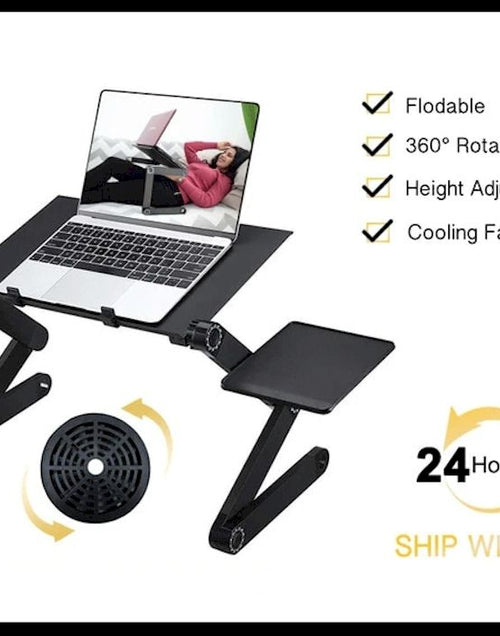 Load image into Gallery viewer, Adjustable Aluminum Laptop  Ergonomic Portable Desk With Mouse Pad
