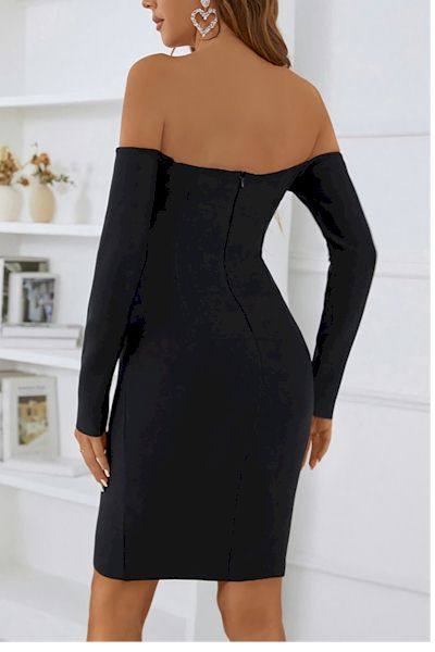 Load image into Gallery viewer, Make Them Speakless Side Slit Stylish Luxurious Mini Dress
