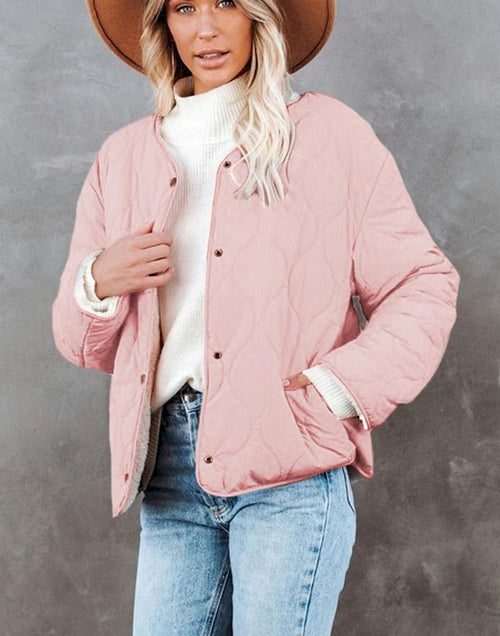 Load image into Gallery viewer, Pink Buttoned Double-sided Coat
