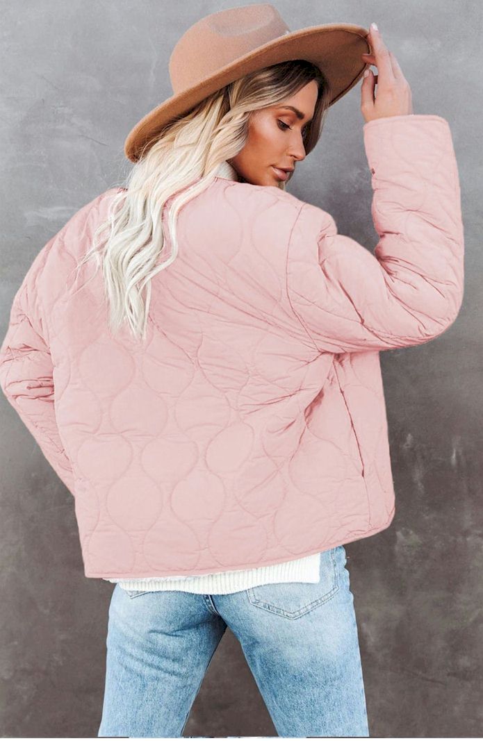 Pink Buttoned Double-sided Coat