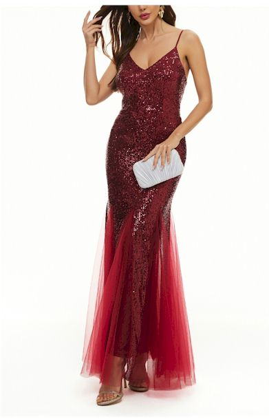 Load image into Gallery viewer, Luxury at Its Finest: Slight Stretch Sequin Mesh Dress   Sizes S to 2XL
