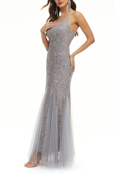 Load image into Gallery viewer, Luxury at Its Finest: Slight Stretch Sequin Mesh Dress   Sizes S to 2XL
