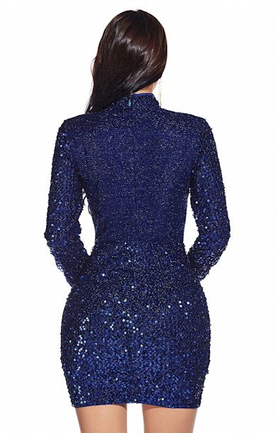 Load image into Gallery viewer, Sequin Embroidered Stand-Up Collar Sexy Elegant Prom Dress
