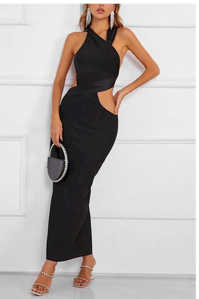 Sexy Slit Backless Lace-Up Slight Stretch Luxury Evening Gown