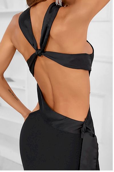 Load image into Gallery viewer, Sexy Slit Backless Lace-Up Slight Stretch Luxury Evening Gown
