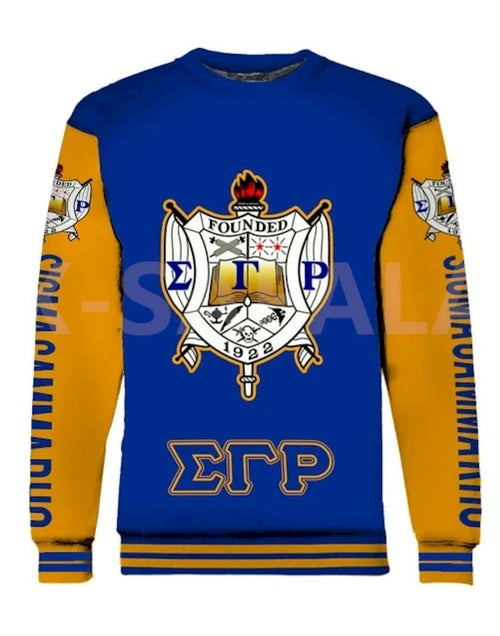 Load image into Gallery viewer, Sigma Gamma Rho All Over Hoodie Zipper, Pullover, Sweatshirt
