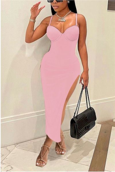 Sultry and Adjustable: Command Attention in our Stunning Midi Dress!