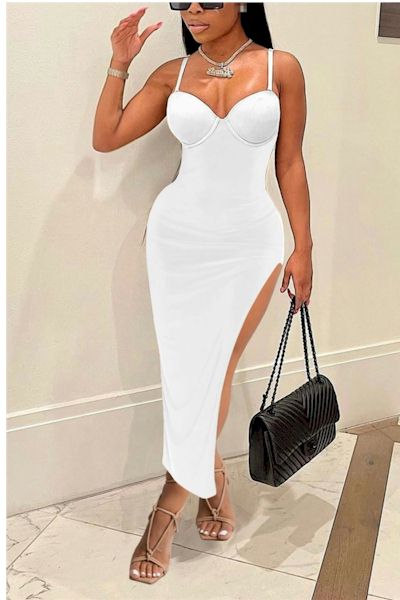 Load image into Gallery viewer, Sultry and Adjustable: Command Attention in our Stunning Midi Dress!
