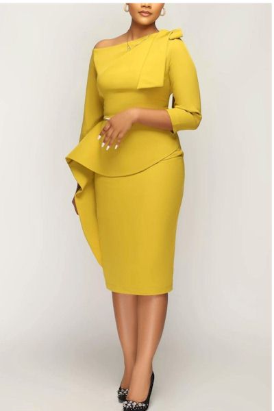 Load image into Gallery viewer, Stretchy Three-Quarter Sleeve Stylish Midi Dress
